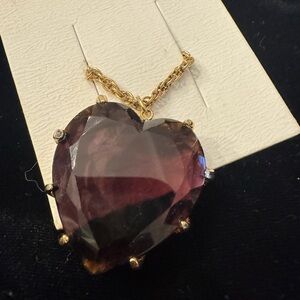 Love is forever in style! !! Gold and Purple Heart Pendant Necklace